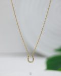 white straus Horseshoe necklace
