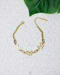 white butterfly gold bracelet