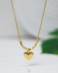 balls gold heart necklace