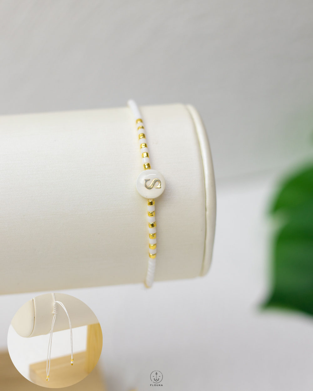 1745250640_h0023.jpg white letter ( s ) hand made bracelet