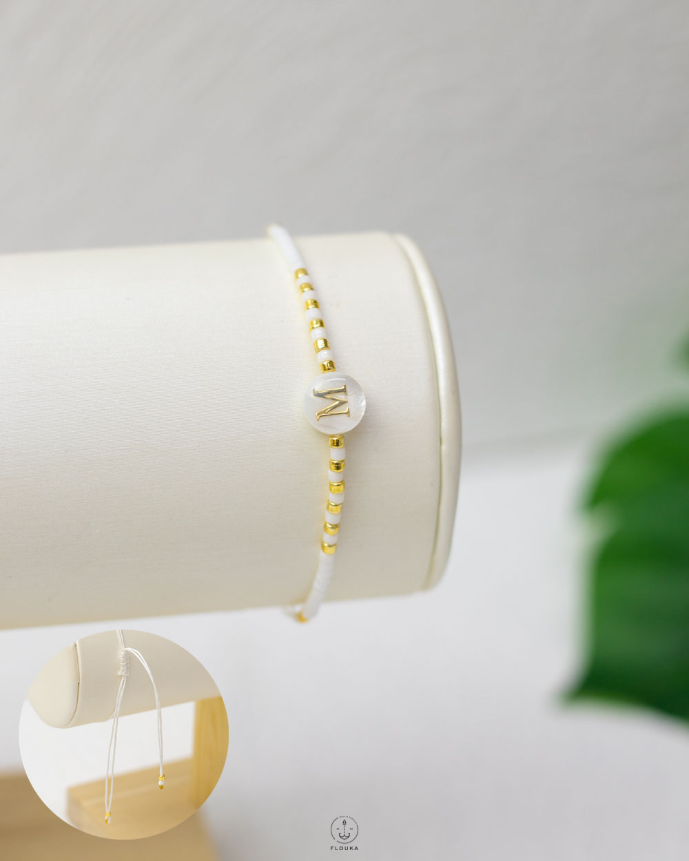 1745250752_H0024.jpg white letter ( M ) hand made bracelet