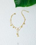 double layer hearts gold anklet