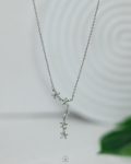 silver straus flower necklace