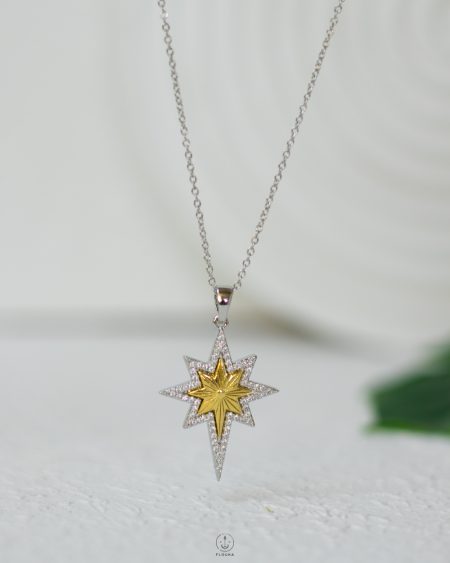 silver sunshine necklace