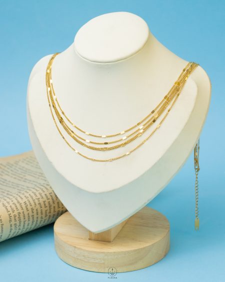 five layer gold necklace (60cm)