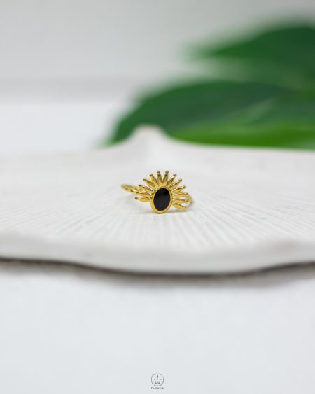half black sun ring