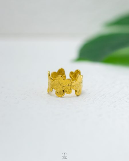 gold flower ring