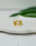 leafs gold free size ring