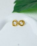three circle gold earring