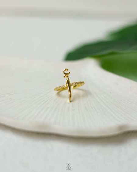 خاتم استراس حرف ( أ )