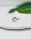O silver free size ring