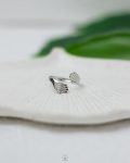 double hand silver ring