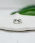 crescent moon silver ring