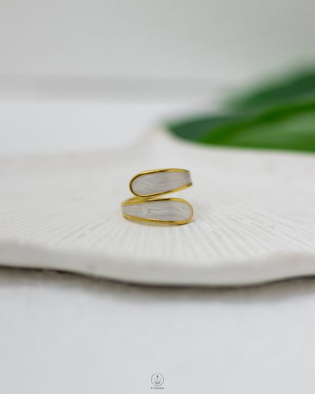 white gold free size ring