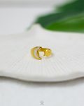 crescent moon white rasin ring