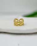 double chains gold ring