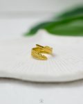 gold leaf free size ring