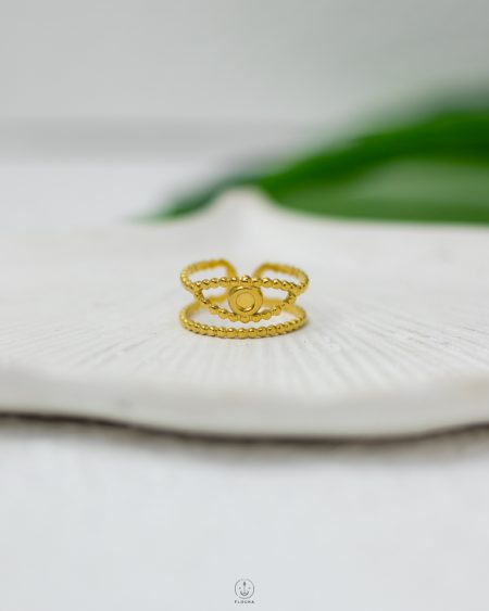 eye gold free size ring