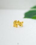 flower free size gold ring