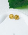 gold straus coin earrings