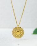 gold straus coin necklace