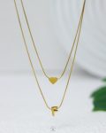 heart & F necklace
