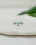 free size mint green butterfly ring