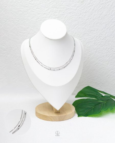 3layer silver necklace