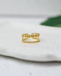 double chains gold ring
