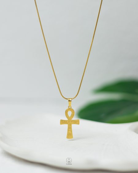 key life pharaonic gold necklace