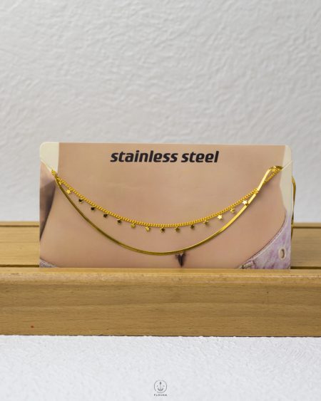 doulbe layer snake and stars bodychain