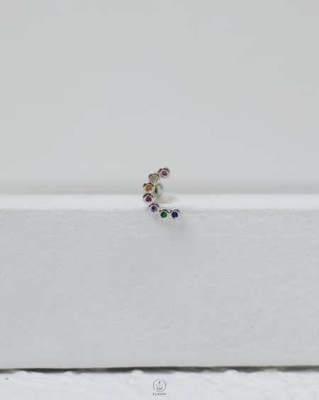 silver many color piercing