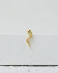 gold strus snake piercing