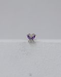 silver lavander butterfly piercing