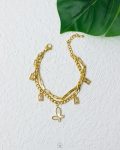 double layer straus butterfly bracelet
