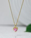 crystal pink diamond necklace