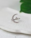 cresent & star silver ring