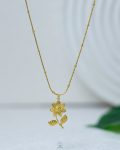 basic gold flower neckalce