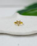 star white rasin gold ring