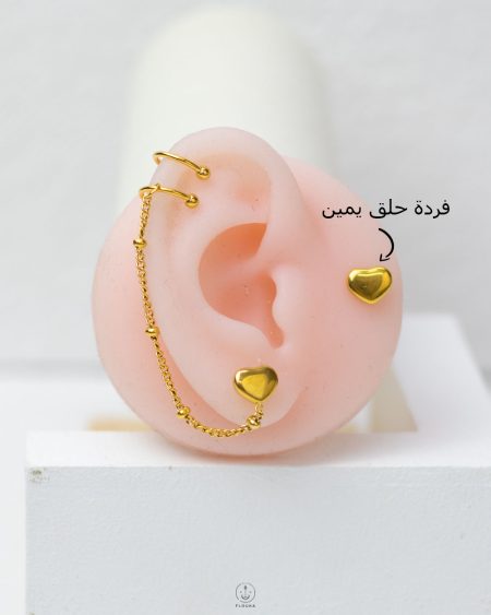 golden heart set earrings