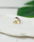 free size gold star silver crecent ring
