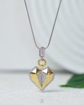 mix silver & gold heart necklace