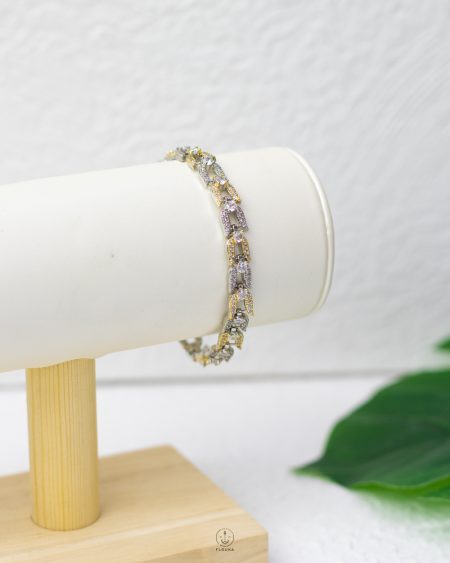 mix straus gold & silver tiffany bracelet