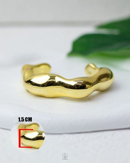 CCB wavy pump gold bracelet