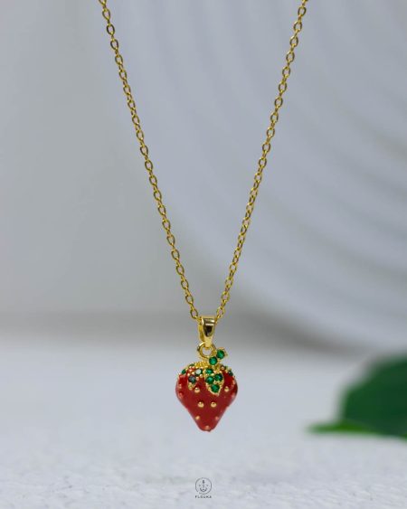 strawberry gold necklace
