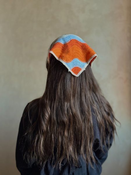 Orange&bLUE SCARF