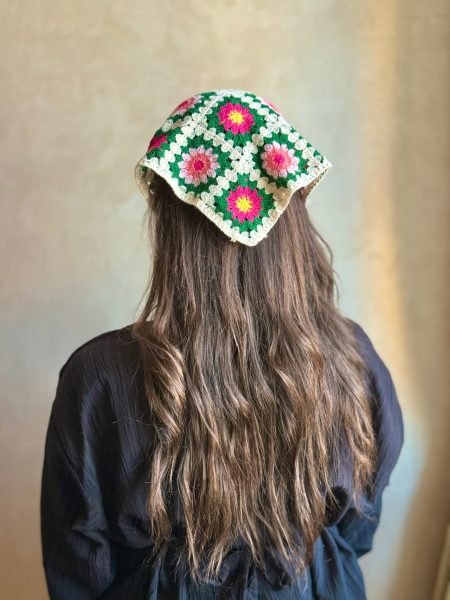 MANY HOT PINK FLOWRS SCARF