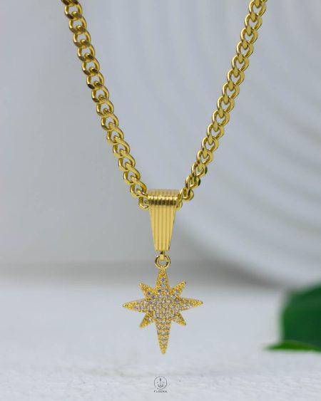 gold spacestar necklace