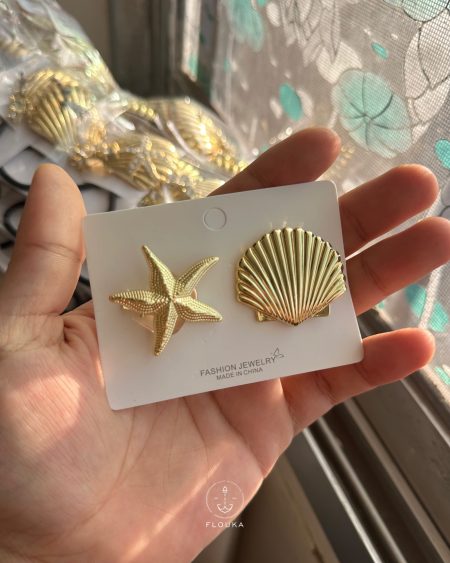 Star & seashell Clips summer