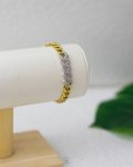 WHITE STRUES BELT CHINE GOLD BRACELET